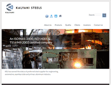 Tablet Screenshot of kalyanisteels.com